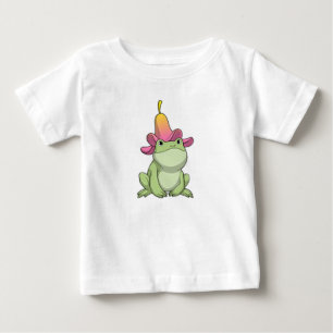 Frog with Plumeria Baby T-Shirt