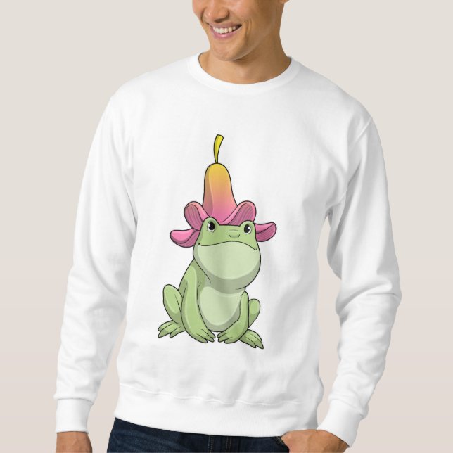 Frog with Plumeria Sweatshirt (Front)
