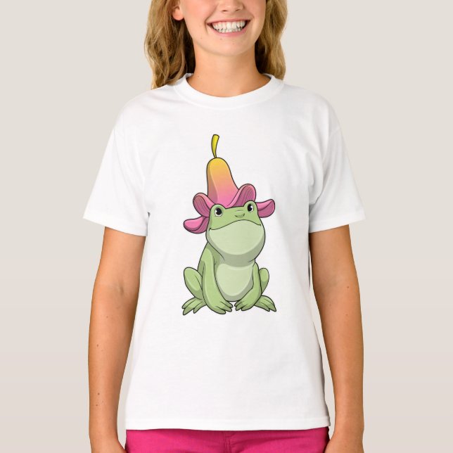 Frog with Plumeria T-Shirt (Front)