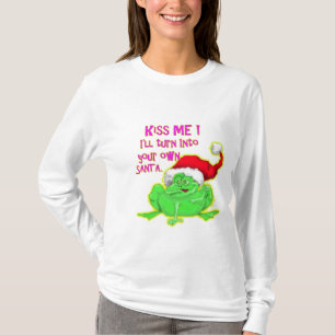 Frog with Santa hat Funny saying T-Shirt