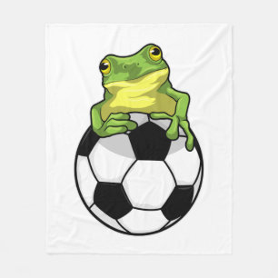 Frog with Soccer ball Fleece Blanket