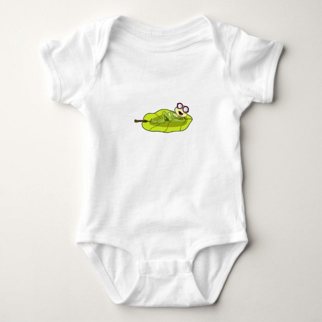 Frog with Sunglasses Baby Bodysuit (Front)
