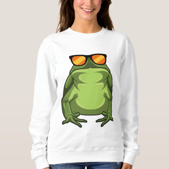 Frog with Sunglasses Sweatshirt (Front)