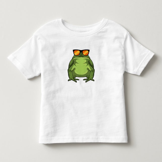 Frog with Sunglasses Toddler T-Shirt (Front)