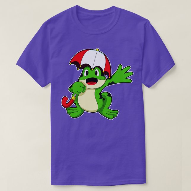 Frog with Umbrella T-Shirt (Design Front)