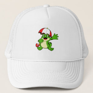 Frog with Umbrella Trucker Hat