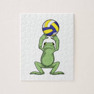 Frog with Volleyball Jigsaw Puzzle