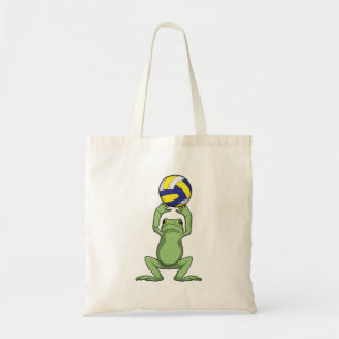 Frog with Volleyball Tote Bag