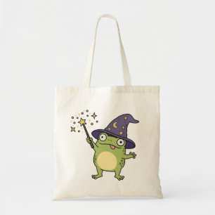 Frog Wizard Casting Spells Tote Bag