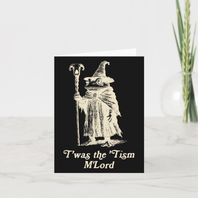 Frog Wizard Meme Autism Awareness Twas The Tism Ml Card (Front)