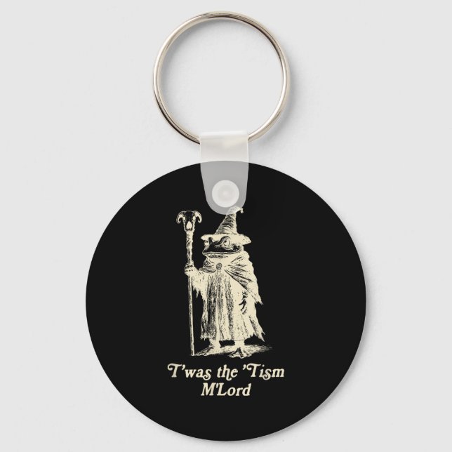 Frog Wizard Meme Autism Awareness Twas The Tism Ml Key Ring (Front)