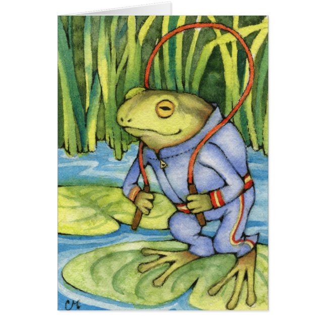 Frog Workout - cute amphibian art (Front)