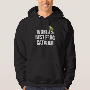Frog Worlds Best Frog Catcher Boys Girls Frog Hunt Hoodie