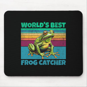 Frog Worlds Best Toad Catcher Funny Amphibian Hunt Mouse Mat