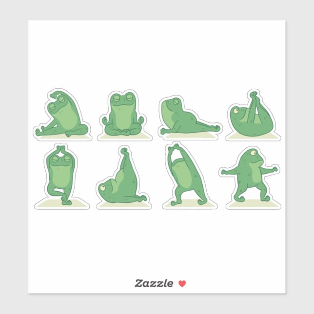 Frog yoga character set (Sheet)