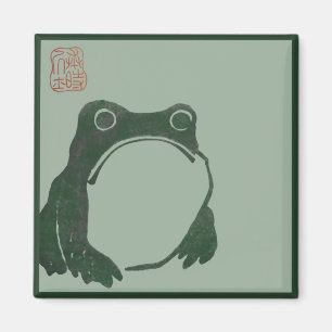 Frog zen meditation magnet