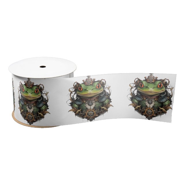 Froggie Frog Steampunk,  Satin Ribbon (Spool)