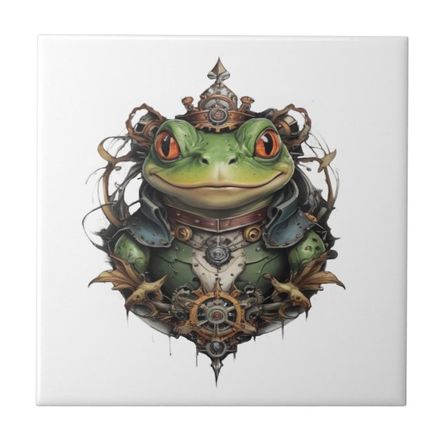 Froggie Frog Steampunk,  Tile (Front)