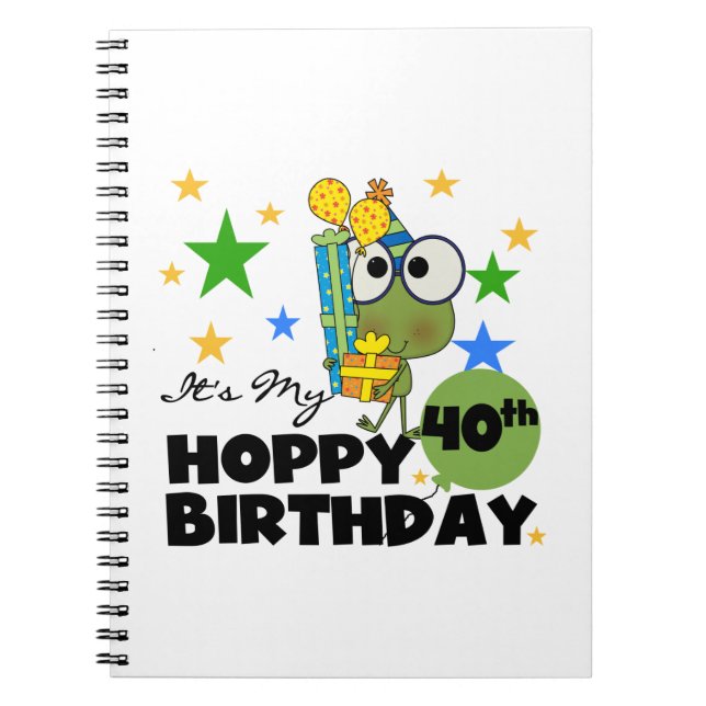 Froggie Hoppy 40th Birthday Notebook (Front)