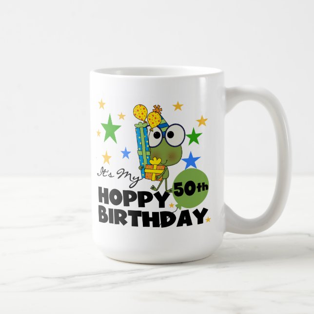 Froggie Hoppy 50th Birthday Coffee Mug (Right)