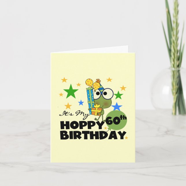 Froggie Hoppy 60th Birthday Card (Front)