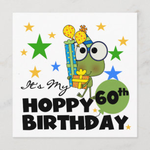 Froggie Hoppy 60th Birthday Card