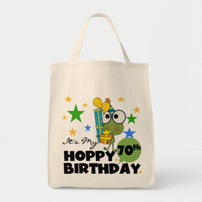 Froggie Hoppy 70th Birthday Tote Bag (Front)