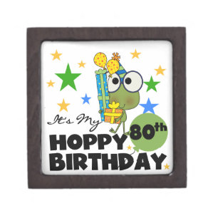 Froggie Hoppy 80th Birthday Keepsake Box