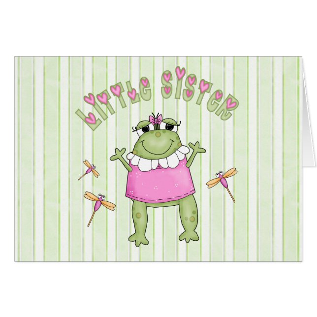 Froggie Little Sister Blank Card (Front Horizontal)
