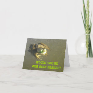 Froggie Ring Bearer Request Card