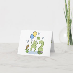 Froggy 2nd Birthday Fill-in Invitations