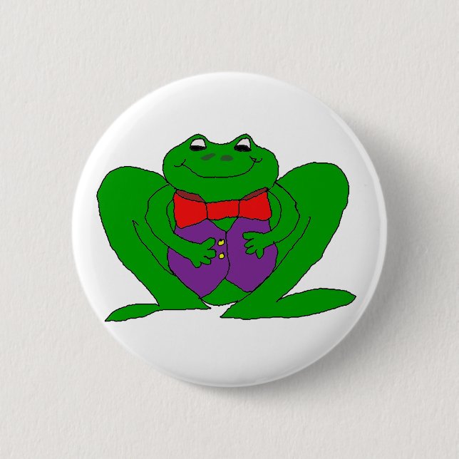 Froggy 6 Cm Round Badge (Front)