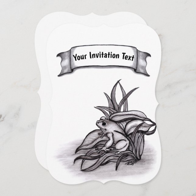 Froggy , Add Your Text Invitation (Front/Back)