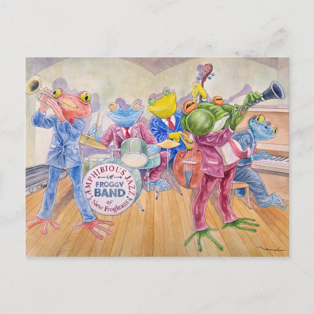 "Froggy Band" Postcard (Front)
