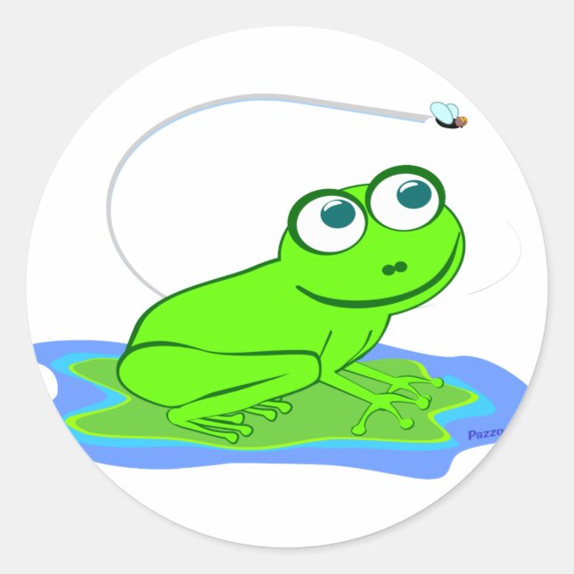Froggy Classic Round Sticker (Front)