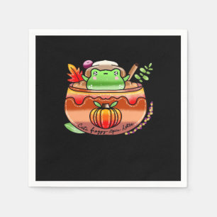 Froggy Delight Pumpkin Spice Latte Season Napkin