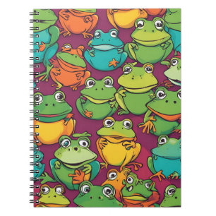 Froggy Frenzy Notebook – Vibrant Cartoon Frogs