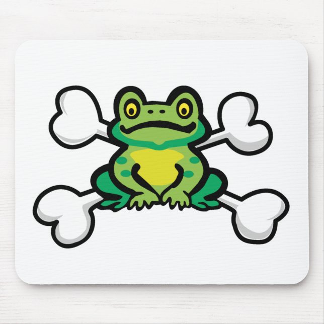 froggy frog Skull and Crossbones Mouse Mat (Front)