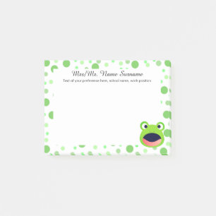 Froggy Green Dots Polka Post-it Notes
