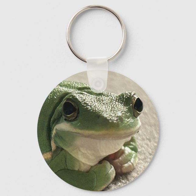 Froggy Green Tree Frog  Key Ring (Front)