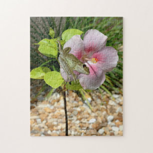 Froggy Hibiscus Flower Puzzle