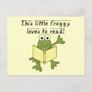 Froggy Loves to Read T-shirts and Gifts Postcard