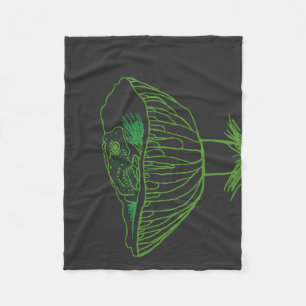 Froggy on a Mushroom Fleece Blanket