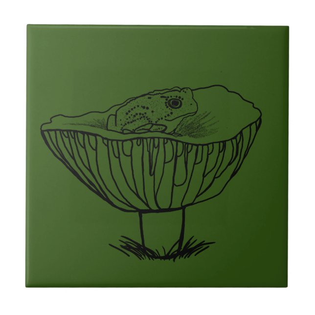 Froggy on a Mushroom Tile (Front)