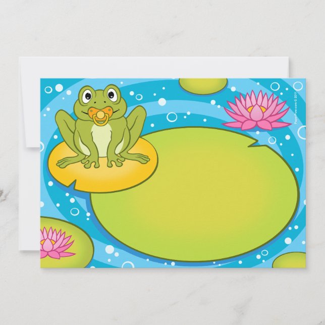 Froggy Pond Baby Shower Invitations (Front)