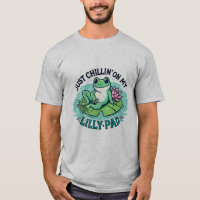 Froggy Vibes: Chill Frog on Lily Pad Design