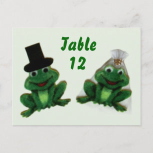 Froggy Wedding - Table Number Postcard