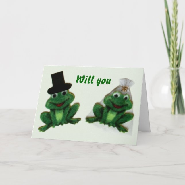 Froggy Wedding - Will You Marry Me? Card (Front)