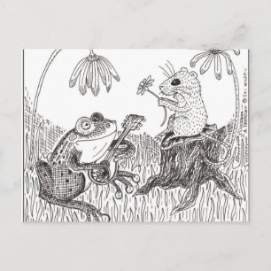 Froggy Went A-Courtin' Postcard