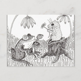 Froggy Went A-Courtin' Postcard